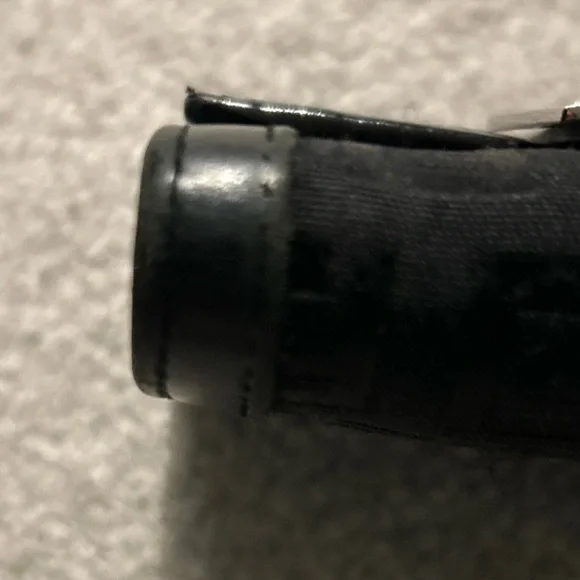 FENDI Y2K Black Zucchino Forever Continental Flap Compact Wallet Purse - Picture 15 of 16